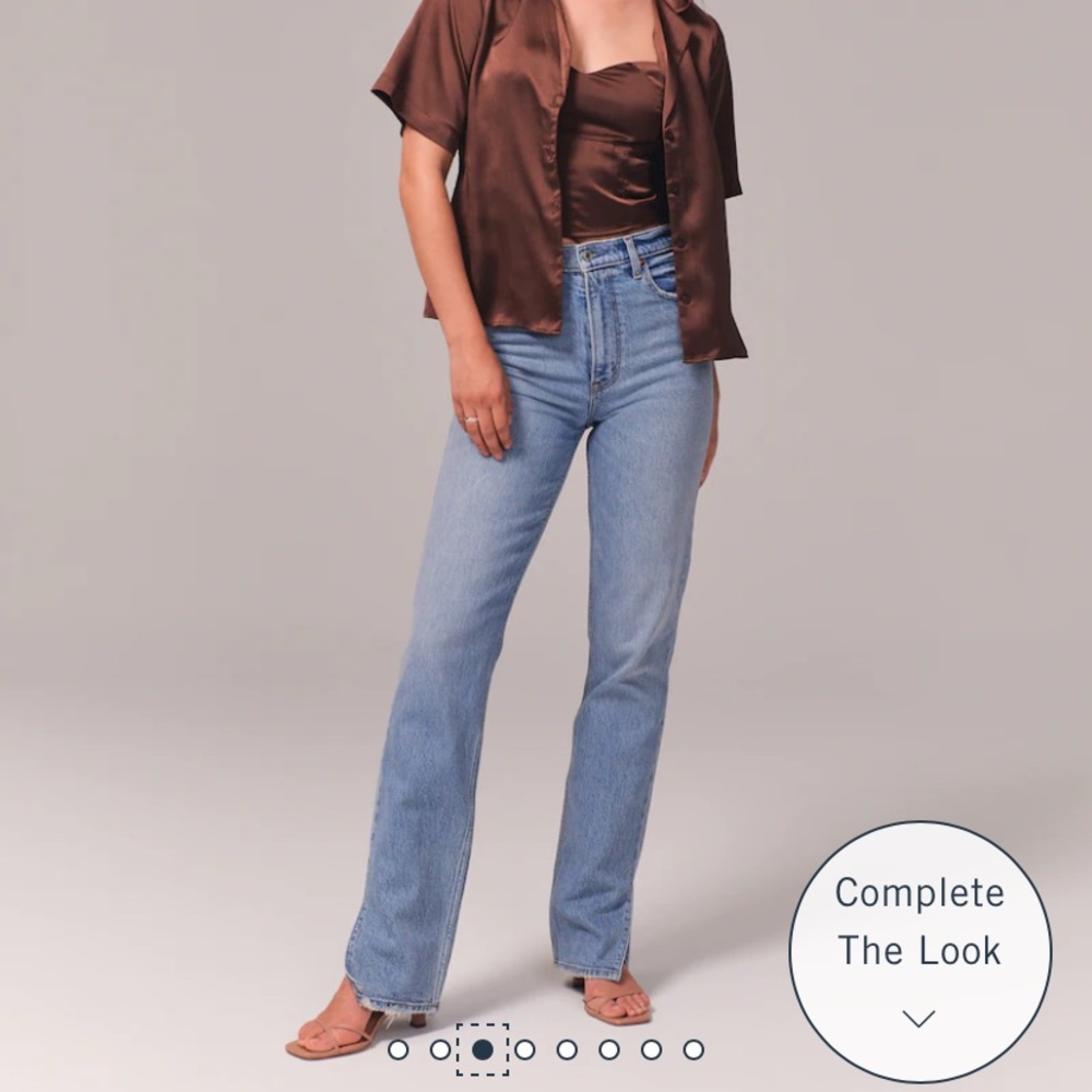 NWT ABERCROMBIE 90S ULTRA HIGH RISE STRAIGHT JEAN